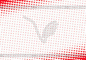 Valentine`s Day background with simple heart - vector clipart