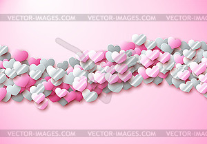 Valentines Day card with scattered colorful foil - vector clipart