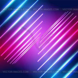 Яркие неоновые линии в стиле 80-х ультрафиолетовых ступенек - иллюстрация в векторном формате