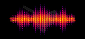 Audio or music shiny sound waveform with - vector EPS clipart