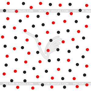 Polka dot seamless vintage pattern with messy dots - vector clipart