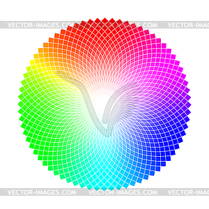 Color wheel or circle with coloristic variations - vector image