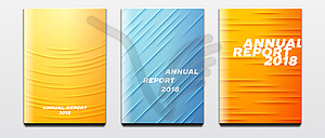 Corporate booklet covers or annual reports with sof - vector clip art