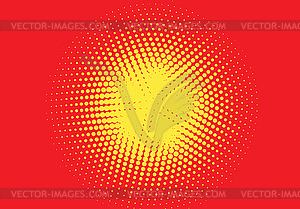 Pop art styled halftone retro background with - vector image