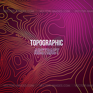 Topographic map colorful abstract background with - vector image