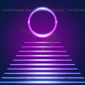 Bright neon lines background - vector image