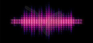 Audio or music shiny sound waveform with - vector image