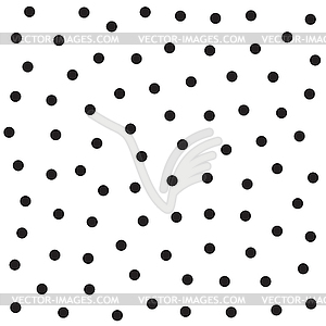 Polka dot seamless vintage pattern with messy dots - vector image