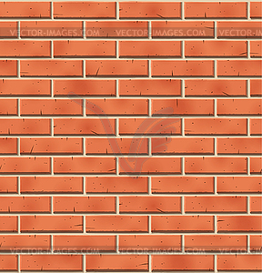 Brick wall seamless pattern with scratched tiled re - vector clip art