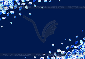 Winter background with snowstorm and sprayed - vector clipart / vector image