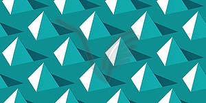 Seamless pattern with pyramid shape on green - vector clipart