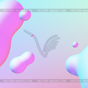 Fluid design liquid blobs with vibrant intense - vector clipart