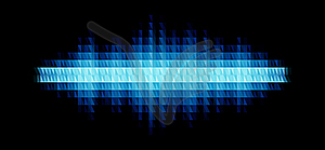 Аудио или музыка блестящая звуковая волна с - рисунок в векторном формате