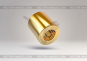 3D element or simple golden shape - vector clipart