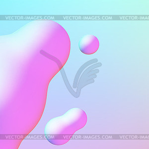 Fluid design liquid blobs with vibrant intense - vector image