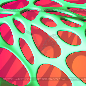 Abstract background with green cellular texture ove - vector image