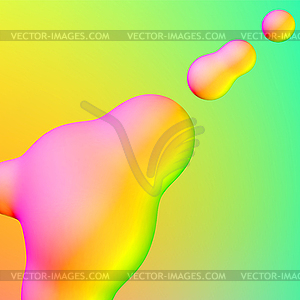 Fluid design liquid blobs with vibrant intense - vector image