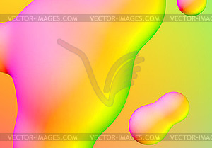 Fluid design liquid blobs with vibrant intense - color vector clipart