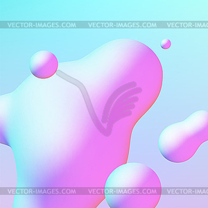 Fluid design liquid blobs with vibrant intense - vector clipart / vector image