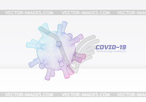 Coronavirus COVID-19 medical background with - vector clipart