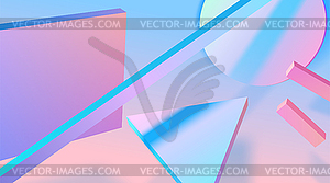Abstract background with pink and blue pale shapes - vector image