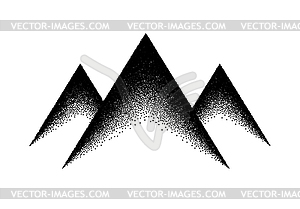 Abstract background with mountains sign or emblem i - stock vector clipart