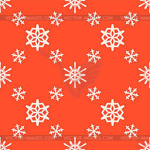 Christmas snowflakes seamless pattern - vector clipart