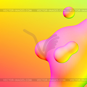 Fluid design liquid blobs with vibrant intense - vector image