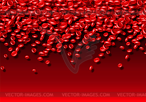 Blood cells or erythrocites flowing in abstract - vector image