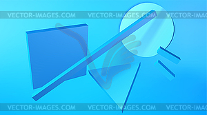 Abstract background with blue shapes in modern - stock vector clipart