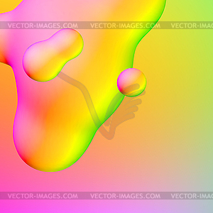 Fluid design liquid blobs with vibrant intense - vector image