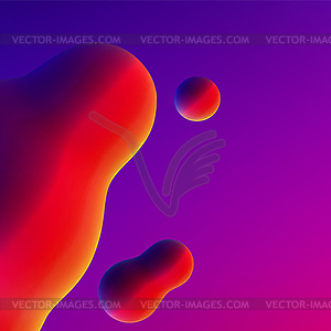 Fluid design liquid blobs with vibrant intense - vector clip art