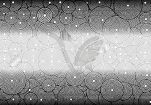 Abstract psychedelic background with circles and - vector clipart / vector image