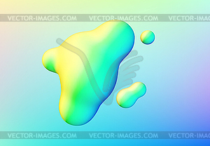 Fluid design liquid blobs with vibrant intense - vector image