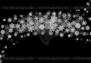 Christmas snow background with scattered - vector clipart / vector image