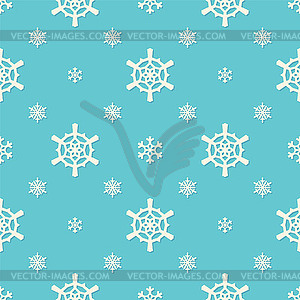 Christmas snowflakes seamless pattern - vector clipart