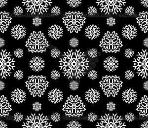 Christmas snowflake seamless pattern for winter - vector clipart