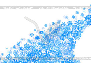 Christmas snow background with scattered - vector clipart