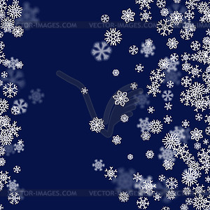 Christmas snow background with scattered - vector clipart