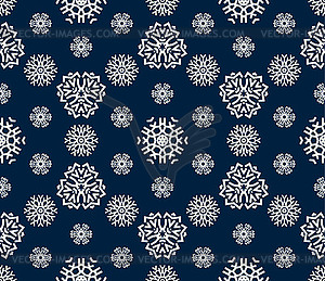 Christmas snowflake seamless pattern for winter - vector clipart