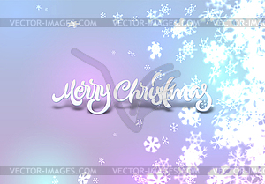 Christmas snowflakes background with falling snow - vector clipart / vector image