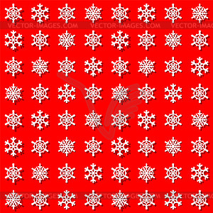 Christmas snowflakes seamless pattern - vector EPS clipart