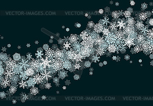 Christmas snow background with scattered - vector image