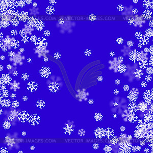 Christmas snow background with scattered - vector clip art