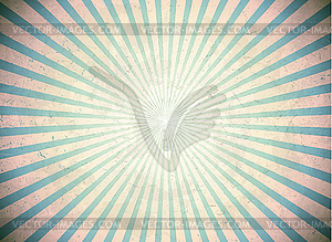 Blue vintage rays - vector image