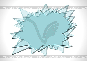 Bang shaped glass plates - vector clip art