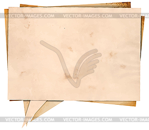 Aged paper speech bubble - vector image