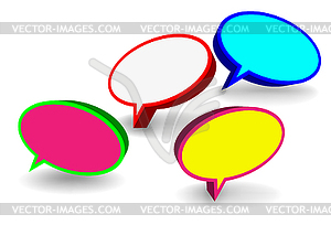 Set of 3D speech bubbles - vector clipart