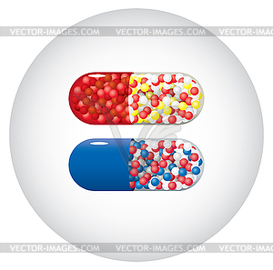 Medicine capsules - vector clipart