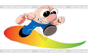 Cartoon sportsmen - royalty-free vector image